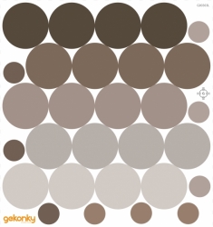 Polka Dots Collection Scent of coffee, reusable fabric wall sticker/decal