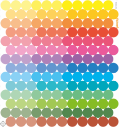 Polka Dots Rainbow Collection 4, reusable fabric wall sticker/decal