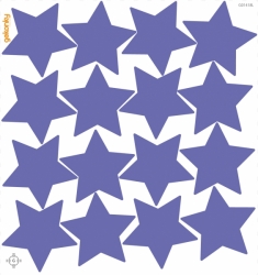 Stars - Color of the Year 2022, reusable fabric wall sticker/decal