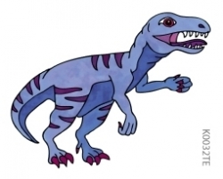 Alosaurus, nažehlovačka, menší 
