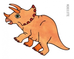 Triceratops, nažehlovačka, menší