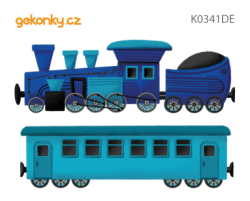 Locomotive and train, double-sided printing