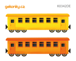 Train - wagons, double-sided printing