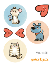 Cat, mouse, dog, double-sided printing