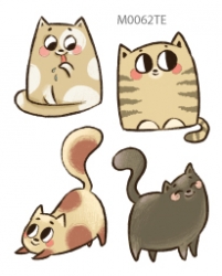 Kočky, nažehlovačka, menší