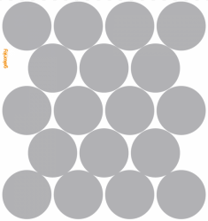 Polka Dots Grey 2, reusable fabric wall sticker/decal