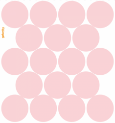 Polka Dots Pink, reusable fabric wall sticker/decal