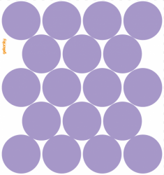 Polka Dots Lavender, reusable fabric wall sticker/decal