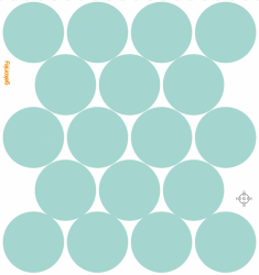 Polka Dots Light blue, reusable fabric wall sticker/decal