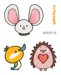 Mouse, bird, hedgehog