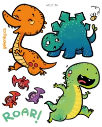 Dinosaurs, decal for fabric