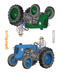 Tractor - blue and green